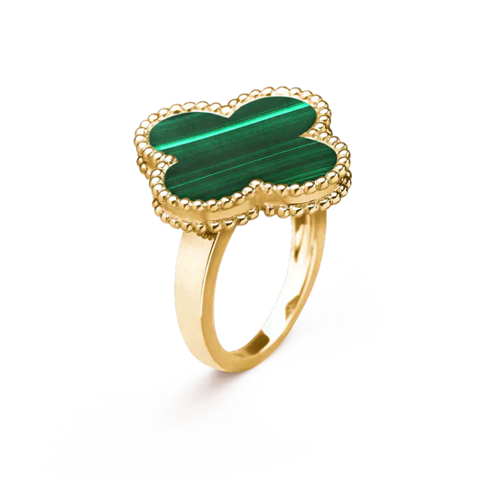 [Star Jewelry]CLOVER MALACHITE RING