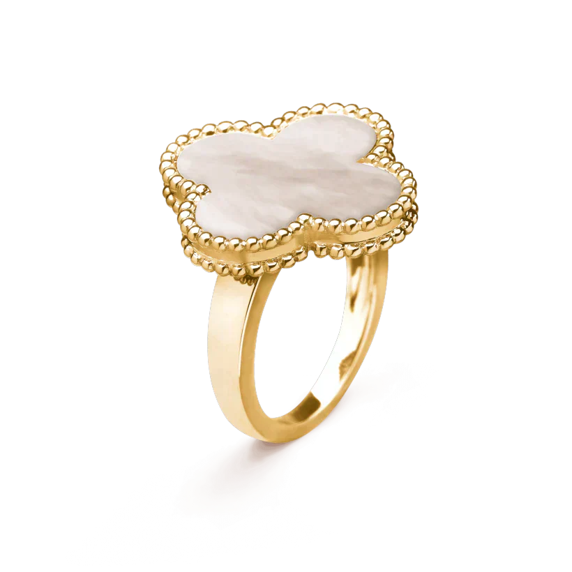 [Star Jewelry]CLOVER WHITE MOP RING