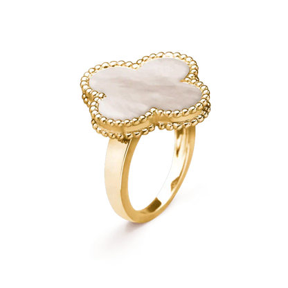[Star Jewelry]CLOVER WHITE MOP RING