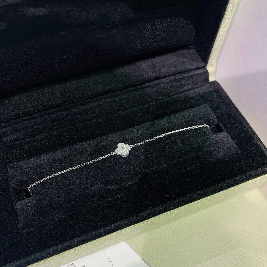 [Star Jewelry]CLOVER  SINGLE FLOWER BRACELET SILVER