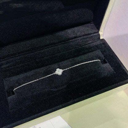 [Star Jewelry]CLOVER  SINGLE FLOWER BRACELET SILVER