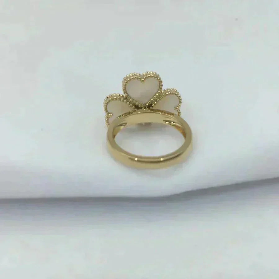 [Star Jewelry]SWEET CLOVER WHITE MOP RING