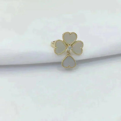[Star Jewelry]SWEET CLOVER WHITE MOP RING