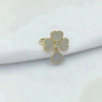 [Star Jewelry]SWEET CLOVER WHITE MOP RING