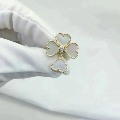 [Star Jewelry]SWEET CLOVER WHITE MOP RING