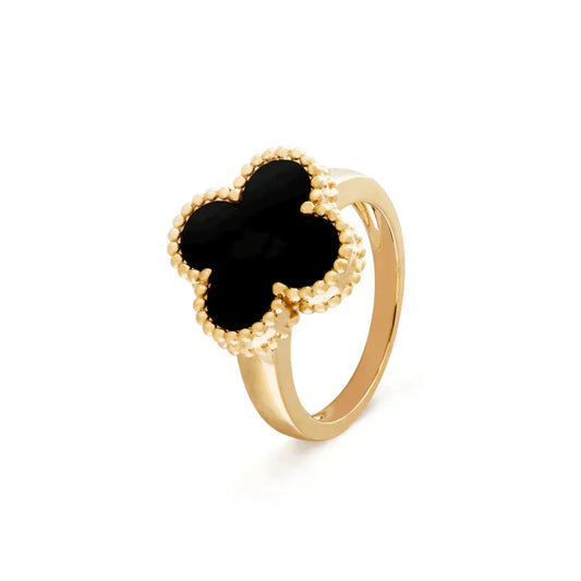 [Star Jewelry]CLOVER ONYX RING