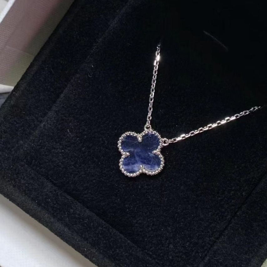 [Star Jewelry]CLOVER 15MM PIETERSITE NECKLACE SILVER
