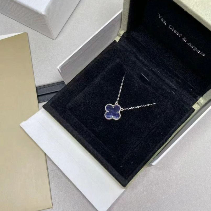 [Star Jewelry]CLOVER 15MM PIETERSITE NECKLACE SILVER