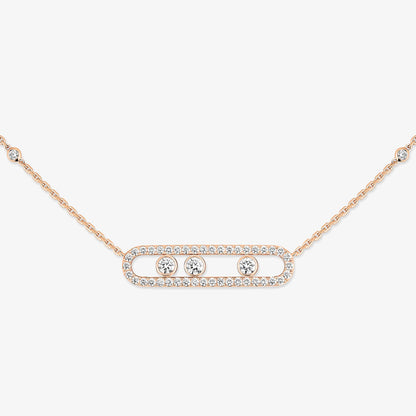 [Stars Jewelry] Move Pave_ Rose Gold Diamond Necklace