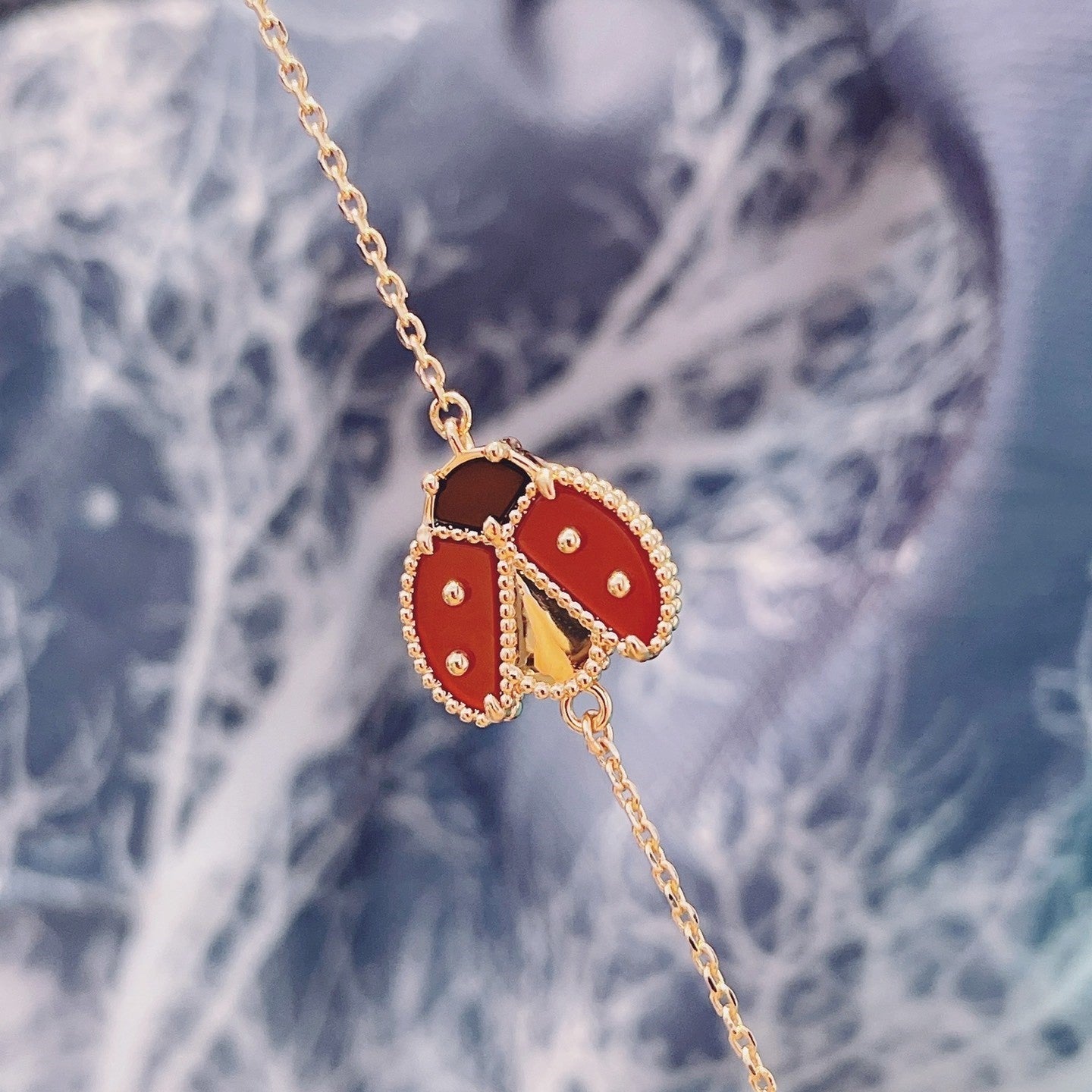 [Star Jewelry]LUCKY SPRING 1 MOTIF PINK GOLD BRACELET