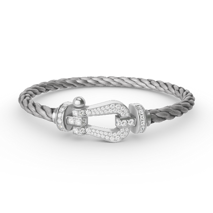 [Star Jewelry]FORCE LARGE HORSESHOE FULL DIAMOND BRACELET SILVER