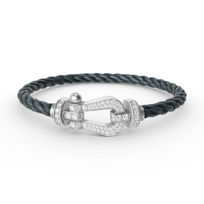 [Star Jewelry]FORCE LARGE HORSESHOE FULL DIAMOND BRACELET SILVER