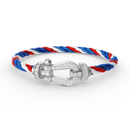 [Star Jewelry]FORCE LARGE HORSESHOE FULL DIAMOND BRACELET SILVER