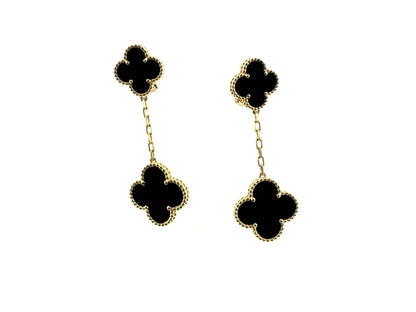 [Star Jewelry]CLOVER 2 MOTIFS  EARRINGS (MULTIPLE CHOICESC